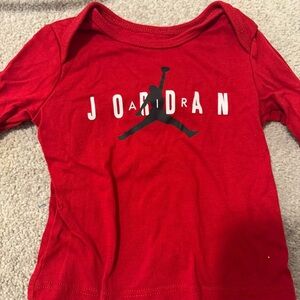 Jordan Kids Long Sleeve Red Tee